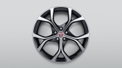 Alloy Wheel - 19" Style 5101, 5 split-spoke, Gloss Black Diamond Turned finish, Rear