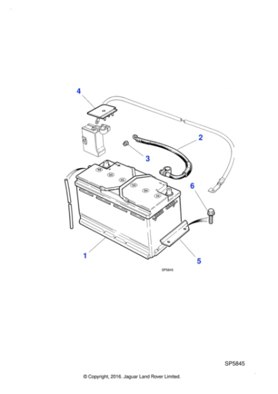 GNA3542AB - Jaguar Battery clamp