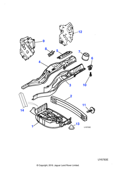 XR88461 - Jaguar Module mounting bracket