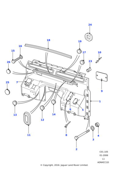 14A7081 - Land Rover Grommet