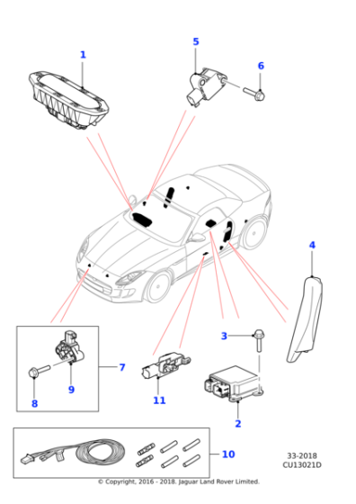 T2H4073 - Jaguar Seat track position sensor
