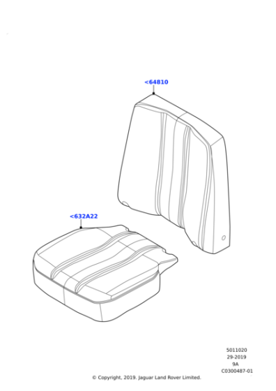 390857 - Land Rover Pad - Seat Back