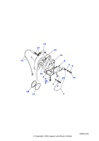 UKC3803L - Land Rover Clip-Hose