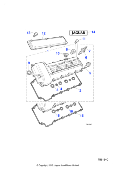 NCE2565CA - Jaguar Camshaft cover fastener