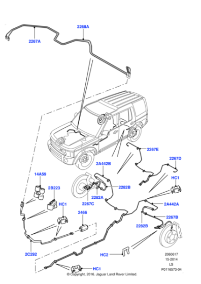 SHB500280 - Land Rover Hose - Brake