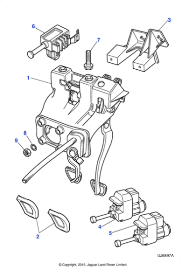 XR815373 - Jaguar Brake/clutch pedal