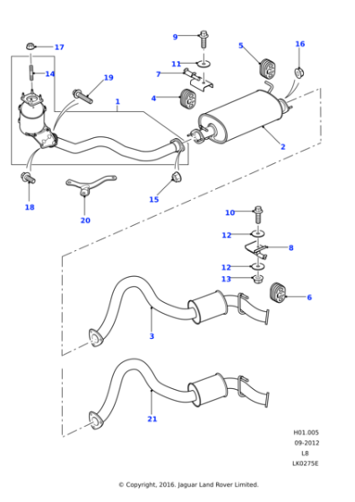 PMB500040 - Land Rover Bracket - Exhaust Pipe Mounting