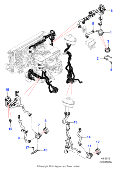 T4K9527 - Jaguar Inlet hose