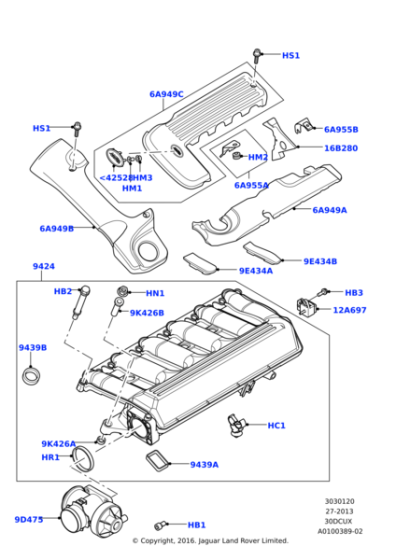 LKX100460L - Land Rover Adaptor-inlet manifold