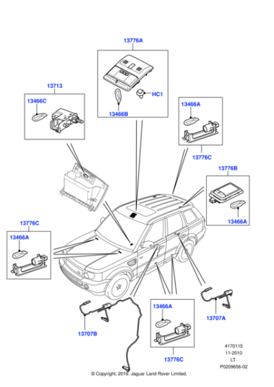 XDE500810NUG - Land Rover Lamp - Interior