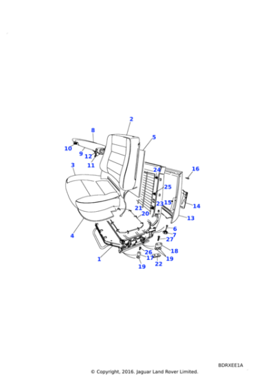 BTR8174SUA - Land Rover Armrest assembly-front seat