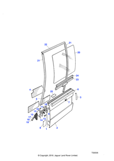 367496 - Land Rover Stop-window glass