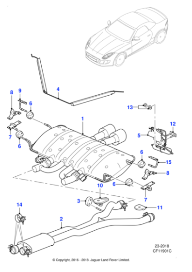 T2R47477 - Jaguar Exhaust silencer