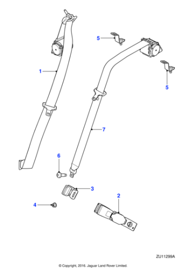 C2Z3350 - Jaguar Anchor bracket