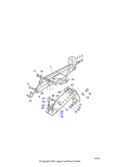 392133 - Land Rover Slide & bracket assembly-front seat