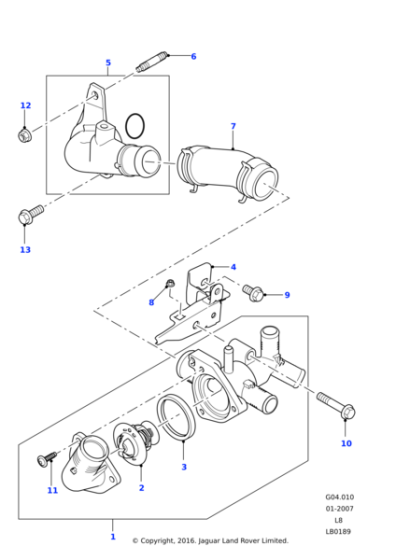 LR004613 - Land Rover Seal - Thermostat