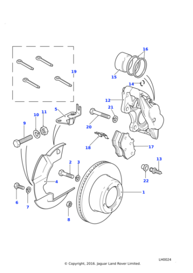 AEU1547 - Land Rover Kit-brake caliper piston seal