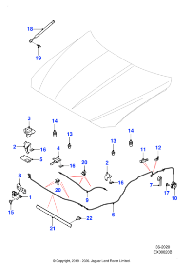 T2H46527 - Jaguar Bonnet latch