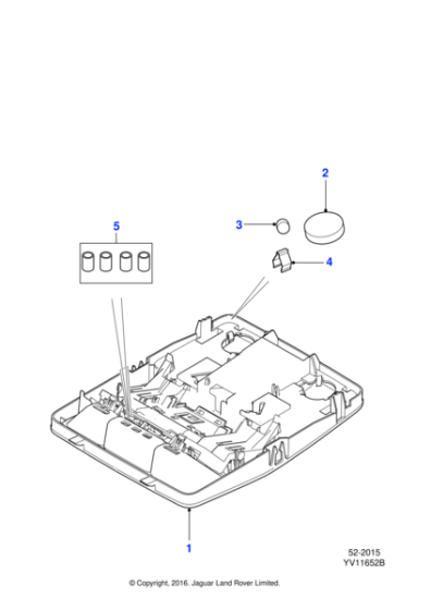 C2D17216AMN - Jaguar Roof console