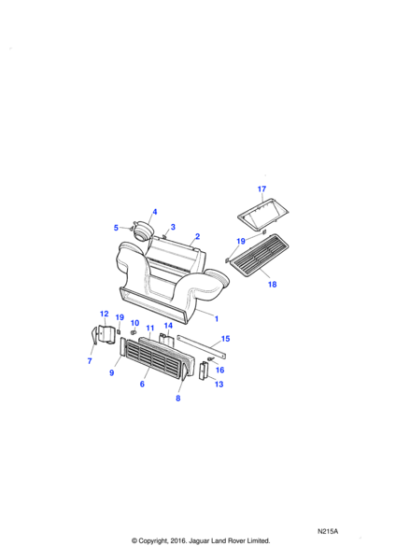 391306 - Land Rover Duct assembly-facia