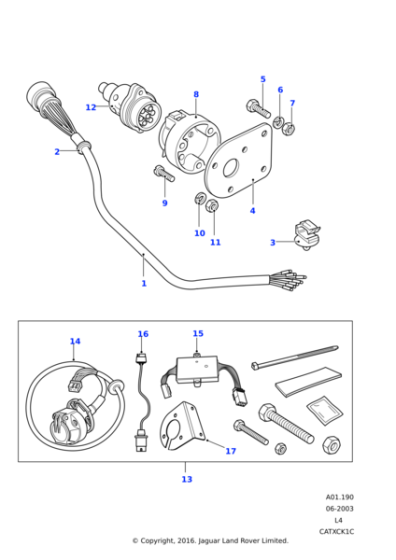 YWJ500110 - Land Rover Kit-towing electrics