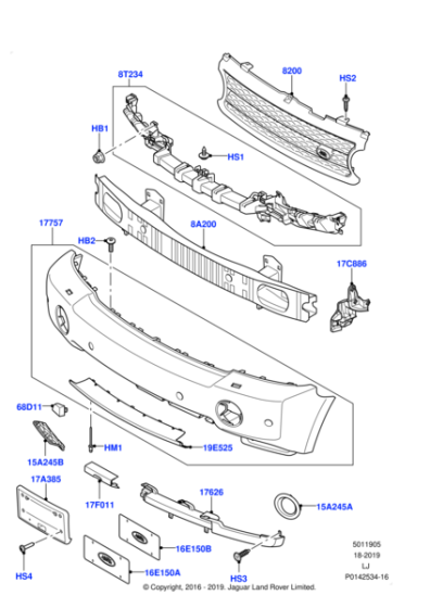 DPB500921LML - Land Rover Bumper | Jaguar Land Rover Classic Parts