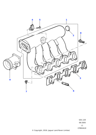 LKX000020 - Land Rover Adaptor-inlet manifold