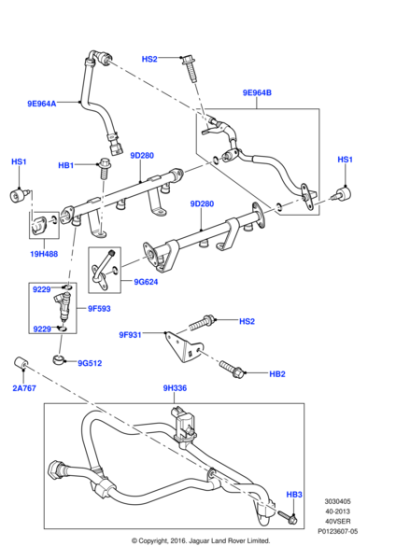 4470435 - Land Rover Cover - Fuel Rail