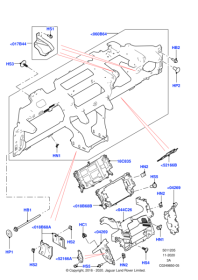 LR138419 - Land Rover Reinforcement - Instrument Panel