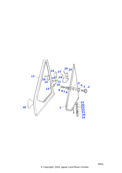 391110 - Land Rover Latch assembly-manual front door interior