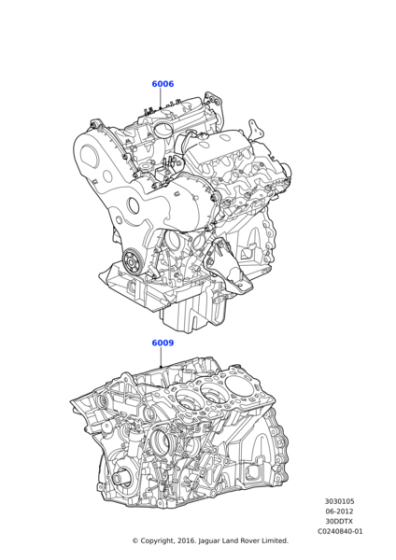 LR133790 - Land Rover Engine - Stripped