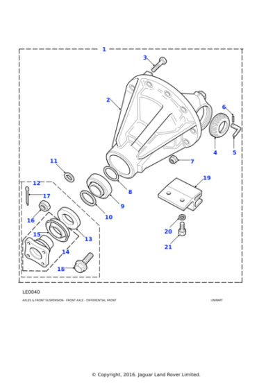 TYS101220 - Land Rover Shim-bearing differential