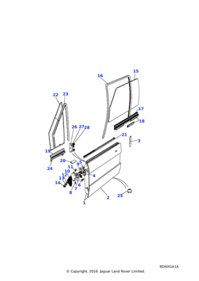 390415 - Land Rover Hinge assembly-front door