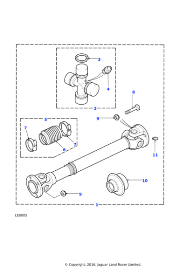 276484 - Land Rover Gaiter-propshaft sliding joint