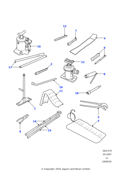 219704 - Land Rover Roll-tool stowage