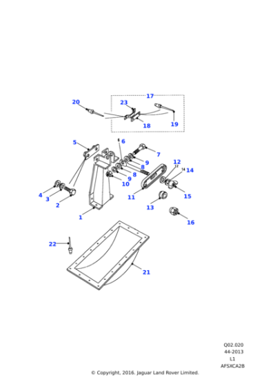 332672 - Land Rover Bracket-spare wheel retention mounting