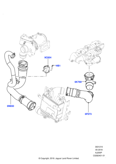 LR138625 - Land Rover Duct - Air
