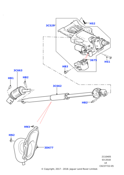 LR081618 - Land Rover Lock - Steering Column