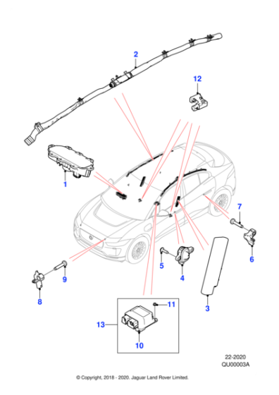 T4K9056 - Jaguar Passenger airbag module