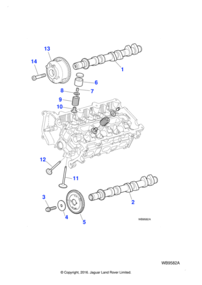 AJ810106 - Jaguar Exhaust valve