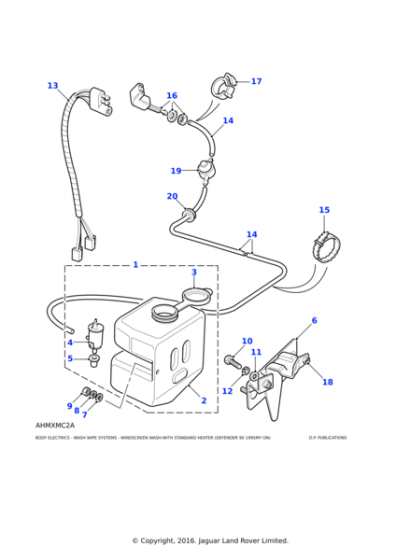 RTC3959 - Land Rover Grommet-container assembly pump