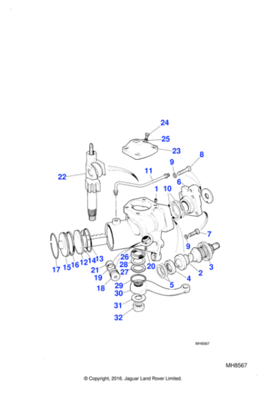 11278 - Jaguar Steering valve and worm