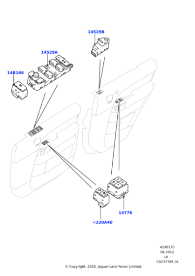 LR071113 - Land Rover Switch