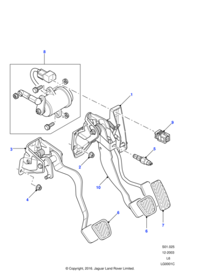 SUB500060 - Land Rover Pedal And Bracket