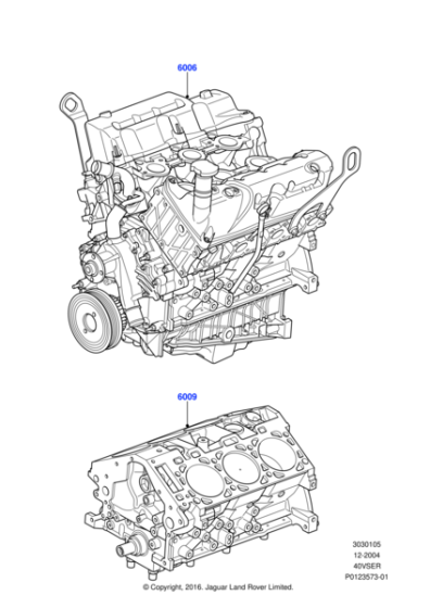 LR008693 - Land Rover Engine - Stripped