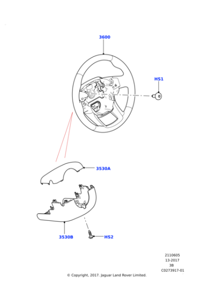 LR123347 - Land Rover Wheel - Steering