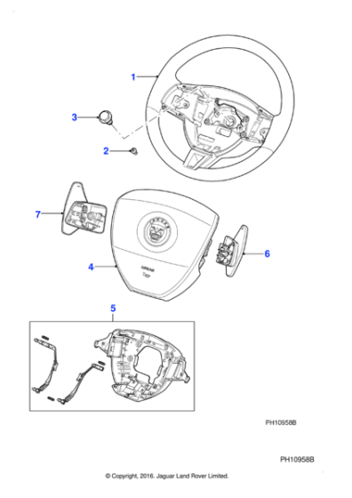 C2P25361MMU - Jaguar Gearchange paddle switch