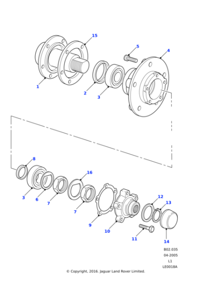 FTC3154 - Land Rover Axle-stub-hub front suspension