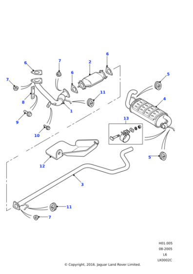 WCS100220 - Land Rover Mounting-rubber exhaust system
