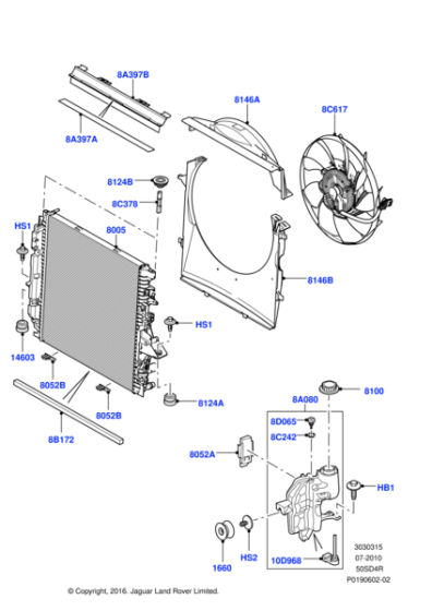 LR095536 - Land Rover Fan